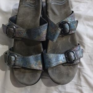 Dansko Iridescent Buckle Sandals